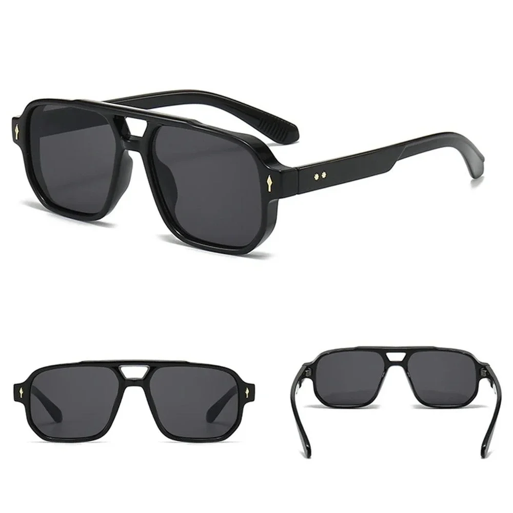 Stylish Oversized Black Aviator Sunglasses‎ Women Grey Lenses Luxury Chic Lentes